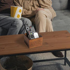 LBEMEY Acacia Wood Remote Holder, Control Organizer for TV - Home, Living Room, Bedroom - Wooden Remote Box (Brown, M, 3+ Remotes) - size: M,for 3+ Remote Controls