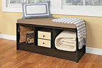 ClosetMaid 1570 Cubeicals 3-Cube Storage Bench, Espresso with Tan Cushion - color: Espresso With Tan Cushion