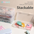 9 Pack Medium Plastic Hobby Art Craft Organizer,Clear Plastic Storage Containers with Latching Lid, for Pencil Box, Lego, Crayon - size: Medium - 9 Pack