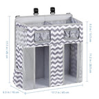 Accmor Changing Table Diaper Organizer, Hanging Diaper Caddy Organizer Stacker for Cribs Changing Table Playard Wall Baby Essentials Storage, Stripe - style: Double Enlarged-Stripe