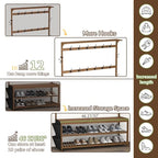 AMBIRD 6-in-1 Bamboo Hall Tree with Shoe Storage, Entryway Organizer Shoe Bench with 16 Coat Hooks and Cloth Bag, Sturdy Bamboo Storage Bench, 46 * 15 * 70 inches Brown - style: Classic, 47''L
