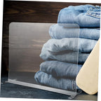 2pcs Acrylic Closet Divider Versatile Storage Organizer Robust Shelves for Wardrobe Shoe Rack and Cabinet
