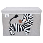 CLCROBD Foldable Large Kids Toy Chest with Flip-Top Lid, Collapsible Fabric Animal Toy Storage Organizer/Bin/Box/Basket/Trunk for Toddler, Children and Baby Nursery (Zebra) - color: Zebra