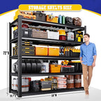 72" H Heavy Duty Garage Shelving 5-Tier Storage Shelves, Adjustable Metal Shelving Unit, Utility Garage Organizer Shelf for Basement, Pantry, Warehouse, Supermarket, 59" W x 19.7" D x 72" H - size: 5-Wire-19.7"Dx59"Wx72"H