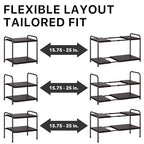 Simple Houseware Under Sink 2-Tier Heavy Duty Expandable Rack Organizer, Adjustable Width 15.75–25 Inches with 4 Shelf Height Levels, Bronze - color: Bronze