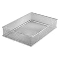 YBM HOME Silver Mesh Drawer Cabinet and or Shelf Organizer Bins, School Supply Holder Office Desktop Organizer Basket 1590s (1, 6x9x2 Inch) - size: 6x9x2 Inch