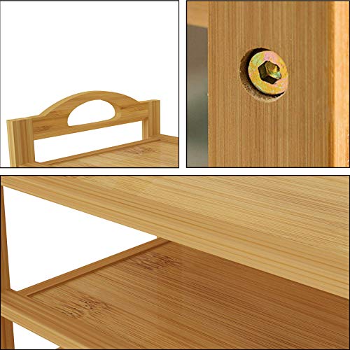 UDEAR Bamboo Shoe Rack 5-Tier Shoe Storage Organizer Entryway Shoe Shelf - size: 5-Tier