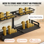 VEVOR Pull Out Cabinet Organizer, 2 Tier Under Sink Organizer and Storage(10.7"W x 14.2"D ), Slide Out Drawer Cabinet Organizer, Wire Basket Sliding Shelf for Kitchen Bathroom Cabinet, Black (2 Pack) - size: 10.7"W x 14.2"D (2 Pack)