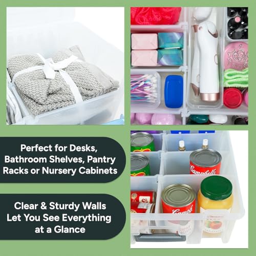 Best Kept Super Satchel Double Deep Compartment Box - Art Storage with 8 Removable Compartments | Smart Closure for Craft Supplies, Home & Office Improvement - style: 8 Removable Dividers Only