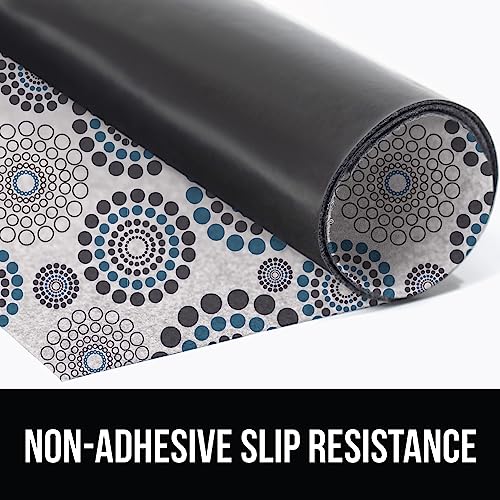 GORILLA GRIP LeakGuard Non-Adhesive Under Sink Mat for Kitchen Cabinet, Waterproof Quick Dry Shelf Liner, Durable Absorbent Felt Mats for Bathroom Sink, Cabinets, Dresser, 24x24 Spiral Gray Turquoise - color: Spiral: Gray/White/Turquoise, size: 24"W x 24"