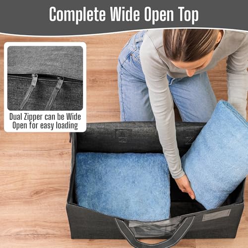 VENO 8 Pack Heavy Duty Moving Bags, Clothes and Comforter Storage Bags with Clear Window, College Dorm Essentials Packing Supplies, Foldable Boxes Alternative (Gray, 8 Pack) - color: Gray, size: 8 Pack