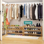 viewcare 3-Tier Long Shoe Rack, Bamboo Wood Shoe Rack for Closet, Entryway & Hallway, Stackable | Beautiful | Functional | Sturdy - color: Natural Bamboo, size: 3-Tier Long
