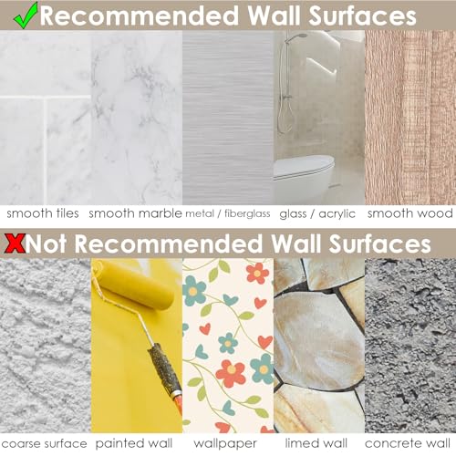 Shower Caddy Adhesive Replacement Stickers, Shower Organizer Adhesive Replacement, Assorted Wire Hook 10 Pack