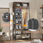 Hanging Shoe Organizer for Closet, Closet Hanging Shoe Storage Rack Holder Shelves,Collapsible Shoe Closet Organizers and Storage with 4 Large Side Pockets,25 Sections for Shoes,Hats,Clothes(Gray) - style: 3-Column Hanging Organizer