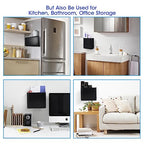 Picowe 3 PCS Magnetic Laundry Storage, Magnetic Storage Box for Laundry Room, Kitchen, Bathroom, Office, Space-Saving Trash Container Hanging on Dryer, Washer or Wall Mount Trash Bin (Black) - size: L+ M + S - Black