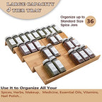 Bamboo Spice Rack Drawer Organizer - 8 Piece Set - 8" or 16" Wide - size: 16"