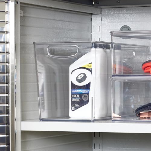 iDesign Plastic Storage Bin with Handles for Household Storage - Set of 4 - Clear - Made in USA - style: Pack of 4
