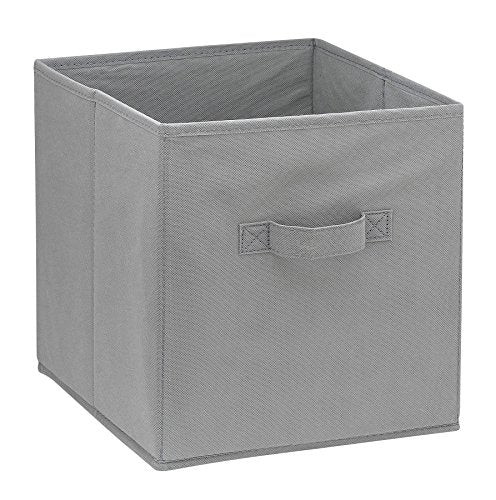 Handy Laundry Foldable Cube Storage Bins - 6 Pack - Decorative Fabric Storage Cubes are Collapsible & Great Organizer for Shelf, Closet or Underbed. Convenient for Clothes or Kids Toy Storage (Grey) - color: Grey