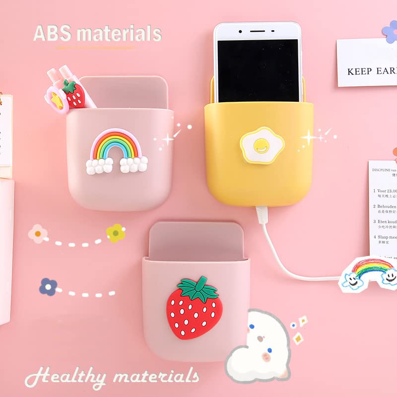 2 Pcs Remote Control Holders,Cute Pen Holder for Wall,Pink Pencil Holder For Wall,Pen Organizer for Wall,Remote Control Holder Wall Mount