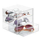 iDesign 3-Drawer Stackable Makeup Organizer - Clear Plastic Drawers for Bathroom, Vanity, or Desk - color: Clear, style: Pack of 1