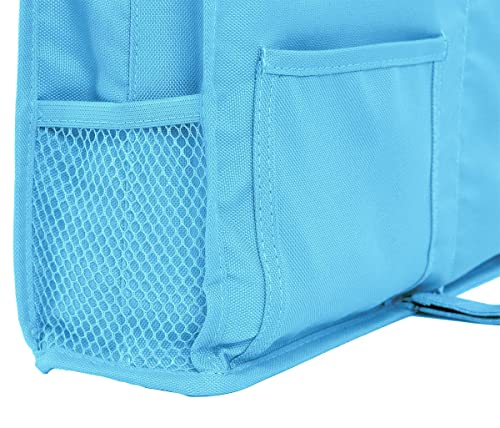 Sugaroom Bedside Storage Caddy, Bunk Bed Organizer Bed Storage Pocket Bedside Organizer Hanging Bed Storage Caddy for College Dorm Room, Hospital Bed Rails, Baby Bed, Camp - color: Sky Blue, size: Large