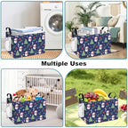 FANKANG Storage Bins,Christmas Nursery Hamper Canvas Laundry Basket Foldable with Waterproof PE Coating Storage Baskets for Boys and Girls, Office, Bedroom,Toys(Rec-Christmas snowman ） - color: Rec-Christmas snowman