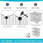 ECHOKRAFTS Wire Cube Storage Organizer, Stackable Closet Storage Basket, 4 Cube Organizer for Closet, Bedroom, Office Stackable Storage Bins, Space Saving Wire Cube Organizer