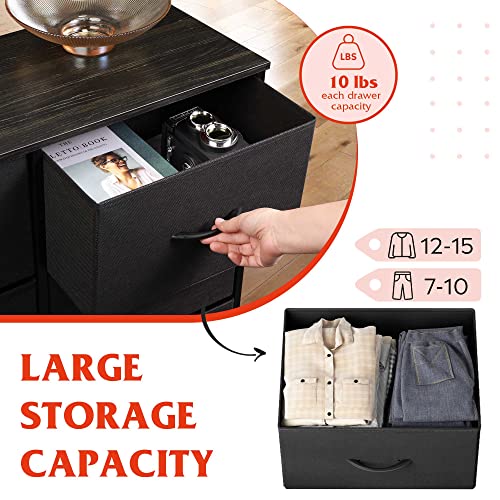 WLIVE Tall Dressers for Bedroom with 10 Drawers, Chest of Drawers, Dresser for Closet, Living Room, Hallway, Entryway, Black - color: Charcoal Black