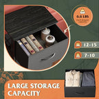 WLIVE Dresser with 4 Drawers, Fabric Storage Tower, Organizer Unit for Bedroom, Hallway, Entryway, Closets, Sturdy Steel Frame, Wood Top, Easy Pull Handle, Charcoal Black - color: Charcoal Black