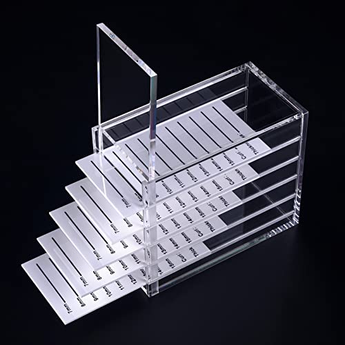 Lash Organizers and Storage, Small 5-Layer Lash Trays for Lash Extensions,Transparent lash tray Organizer, Eyelash Storage Box. - color: Clear