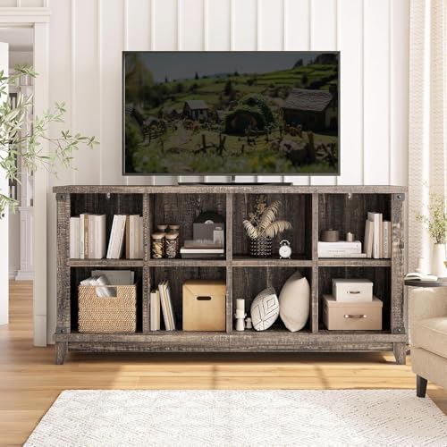 EnHomee 8 Cube Storage Organizer and Shelves, Cube Shelf Bookshelf for Home and Bedroom, Black Oak - color: Black Oak, size: 8 cube