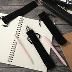 20 PCS Black Velvet Pen Pouch with Drawstring, Pencil Pouch forPencil Box Gift Box, Single Pen Case, Double-sided thickened fleece drawstring bag