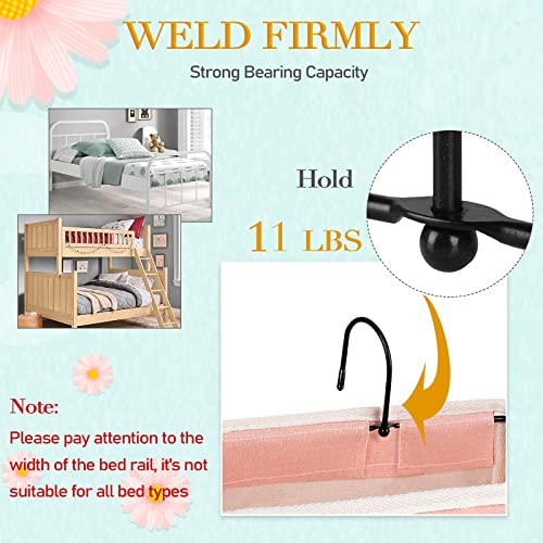 Bedside Storage Caddy/Bedside Hanging Storage Bag for Headboards Bunk Beds Dorm Rooms Book Phone Magazine Holder (Light Pink) - color: Light Pink