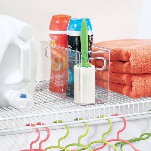 iDesign BPA-Free Plastic Pantry and Kitchen Storage, Freezer and Fridge Organizer Bin with Easy Grip Handles – 10” x 4” x 6”, Clear - style: Pack of 1