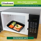 Freshware Meal Prep Containers [50 Pack] 1 Compartment Food Storage Containers with Lids, Bento Box, BPA Free, Stackable, Microwave/Dishwasher/Freezer Safe (16 oz) - size: 16OZ-50PK