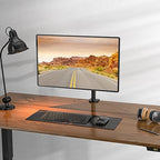 WALI Single Monitor Mount, Single Monitor Arm Desk Mount,Desk Monitors Stand, Holds Screen Up to 32inch, 22lbs, Adjustable Mount with C-CLAMP Designed for Home Office Application(M001), Black - size: Single, style: C-Clamp