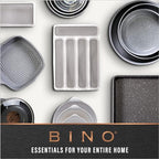 BINO | Plastic Organizer Bins, Small - 4 Pack | The SOHO Collection | Multi-Use Plastic Bin | Pantry & Freezer Organizer Bin | Storage Containers | Bins for Home & Kitchen Org - size: Small