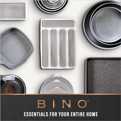 BINO | Plastic Organizer Bins, Small - 4 Pack | The SOHO Collection | Multi-Use Plastic Bin | Pantry & Freezer Organizer Bin | Storage Containers | Bins for Home & Kitchen Org - size: Small
