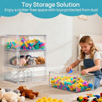Vtopmart 3 Pack Large Clear Stackable Storage Drawers 27QT, Easily Assemble Plastic Closet Storage Bins, Dust-Proof UnderBed Organizer for Clothing, Sweater Organization - style: 3pk Large