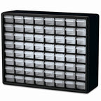 Akro-Mils 64-Drawer Plastic Drawer Storage Cabinet for Garage Organization, Bead Organizer, Building Bricks Storage, Teacher Toolbox, Makeup Organizer, 20" W x 6" D x 16" H, 10764 Black - size: 64 Drawer