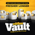 Vittles Vault Traditional Pet Food Storage Container For Dog Kibbles/Bird Seed/Oatmeal/Rice/Flour/Cereal, BPA Free Plastic, Sealed Airtight For Cat Food, Up To 35 lb, Made in USA, With Scoop, Gray - size: 35 Pounds