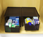 Simple Houseware Stackable Cabinet Basket Drawer Organizer, Bronze - color: Bronze, size: 1-Tier