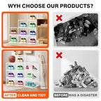 2 Pack Drop Front Shoe Boxes Fit US Size 13, Acrylic Shoe Organizer Clear Stackable Sneaker Sotrage Box for Entryway, Home, Underbed, Multiple Display Cases for Cosmetic, Hats, Figures, Sneakers - size: Large Size 13-14