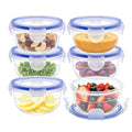 KIGI Round Food Storage Containers with Lids, Leak Proof Small Plastic Bowls for Snacks, Puree, Meal Prep and Lunch, Freezer Safe, 4-Sided Locking Lid, BPA-Free,10 oz / 1.25 Cup,12 Piece Set - size: 1.25 cup (12-Piece)
