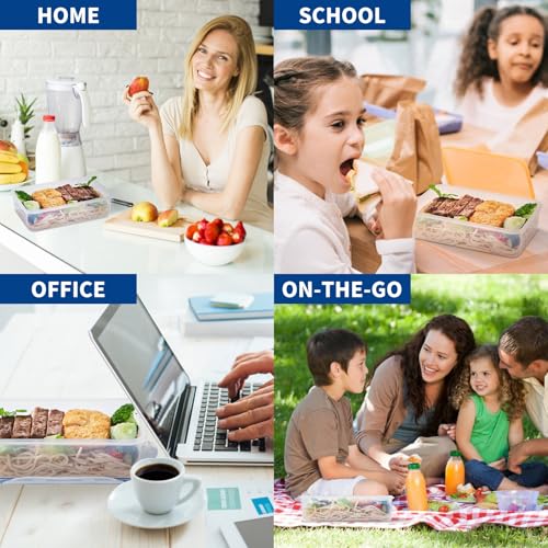 KIGI Food Storage Containers with 4-Sided Locking Airtight Lids, Leak-Proof & Stackable, Ideal for Meal Prep, Lunch & Leftovers, Microwave Safe, BPA-Free Plastic (6.8 Cup, 6-Piece) - size: 6.8 cup (6-Piece)