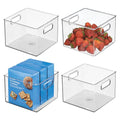 iDesign Clear Plastic Storage Bins for Kitchen - Pantry and Fridge Storage for Cabinets and Shelves, 4-Pack - style: Pack of 4