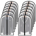 Clear Suit Bags for Closet Storage,40" Garment Bag for Storage,12 pack Garment Bags for Hanging Clothes,Breathable Lightweight Dust Proof Cover with Study Full Zipper for Coats,Jackets - size: 12pcs 24'' x 40''