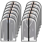 Clear Suit Bags for Closet Storage,40" Garment Bag for Storage,12 pack Garment Bags for Hanging Clothes,Breathable Lightweight Dust Proof Cover with Study Full Zipper for Coats,Jackets - size: 12pcs 24'' x 40''