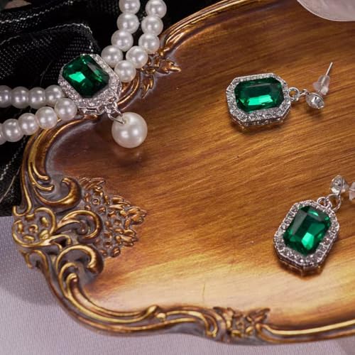 S-MANTIS Vintage Tray Small Antique Trinket Dish,Oval,Ring Holder with Twisted Flower Surrounding, Cosmetics Makeup Storage Organizer,Gift,Aesthetic Room Decor (Bronze) - color: Bronze