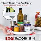 Set of 4, 10 Inch Non-Skid Lazy Susan Organizers - Turntable Rack for Cabinet, Pantry Organization and Storage, Kitchen, Fridge, Bathroom Makeup Vanity Countertop, Under Sink Organizing, Spice Rack - size: 4 Pack